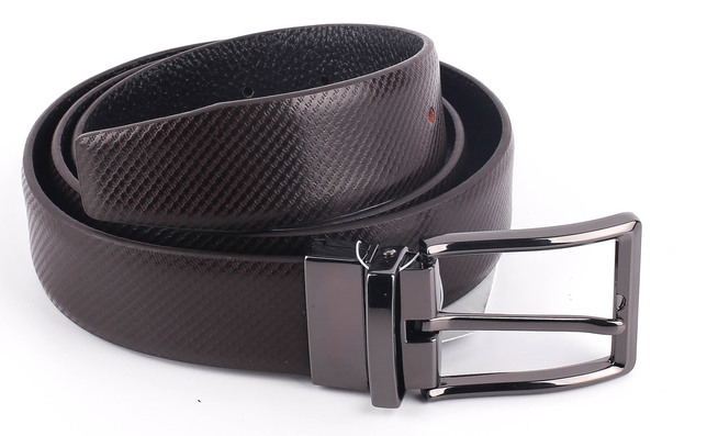 м. 3012 коричн. шкіра тиснений ремінь 00000007801 1